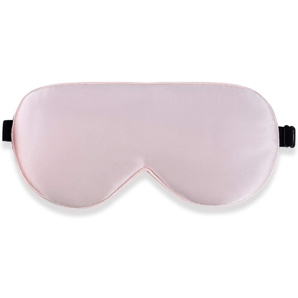 Baby pink Natural silk adjustable sleep mask - Picture 2 of 3
